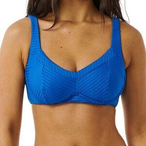 Rip Curl Premium Surf E Cup Underwire Swim Bikini Top Women's XL Blue NWT